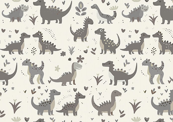 Dino Land, Fossil Grey - Motorised Roman Blind - Image 7